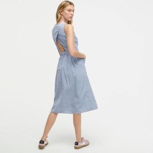 J. Crew Cotton Poplin Stripe Apron Dress size 6